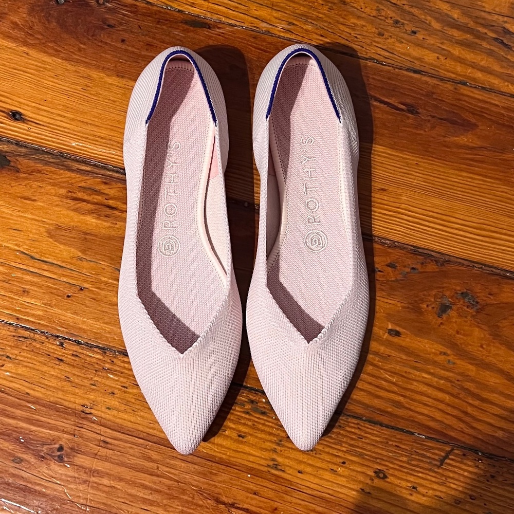 ROTHY'S The Point Petal Pink Flat